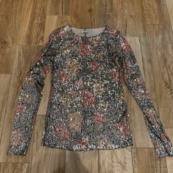 Free People Intimately Sequins Gold Rush Long Sleeve - Picture 2 of 5